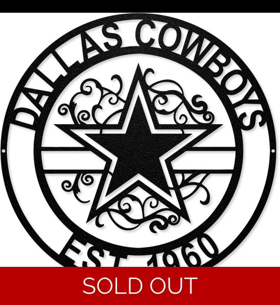 Dallas Cowboys Laser Cut Metal Sign